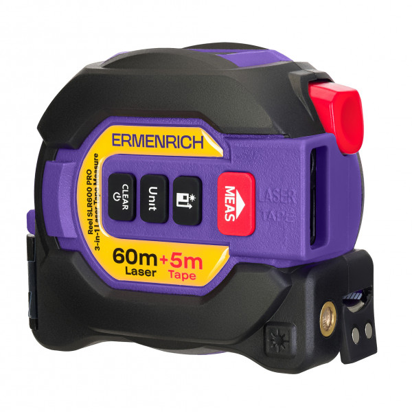 Рулетка с лазерным дальномером («3 в 1») Ermenrich Reel SLR600 PRO